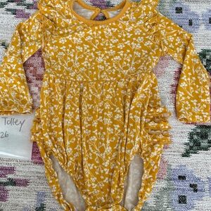 Little Sleepies Golden Poppies Floral Ruffle Romper
